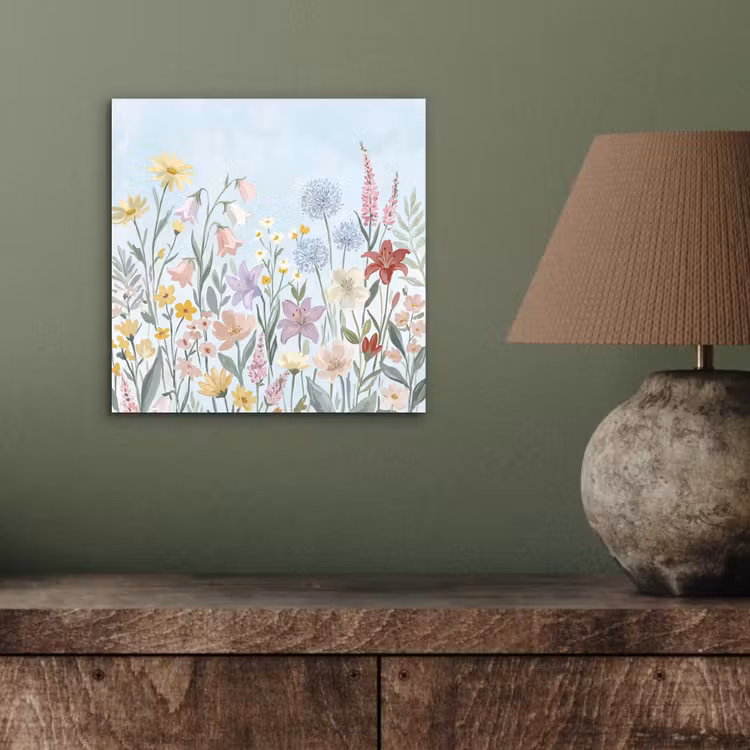 Weidebloemen - Illustratie - Kleurrijk aluminium wit klein -sfeer2