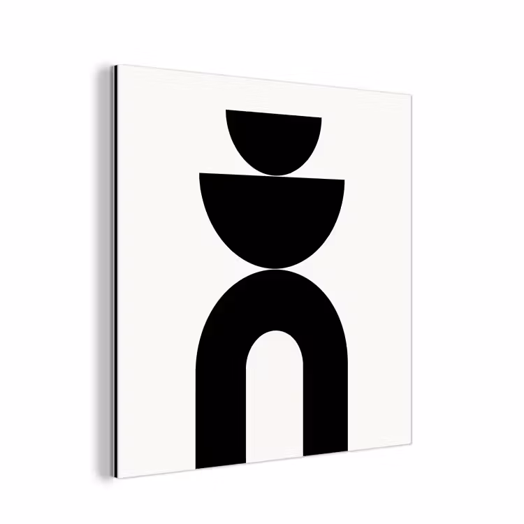 aluminium wall art - Minimalist - Art - White - Minimalistisch - Kunst - Wit aluminium wit klein