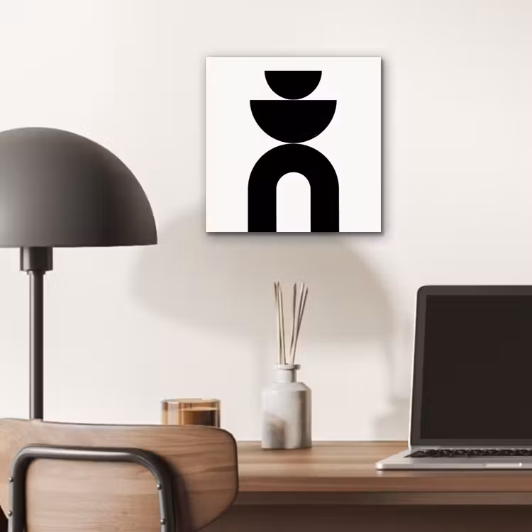 aluminium wall art - Minimalist - Art - White - Minimalistisch - Kunst - Wit aluminium wit klein