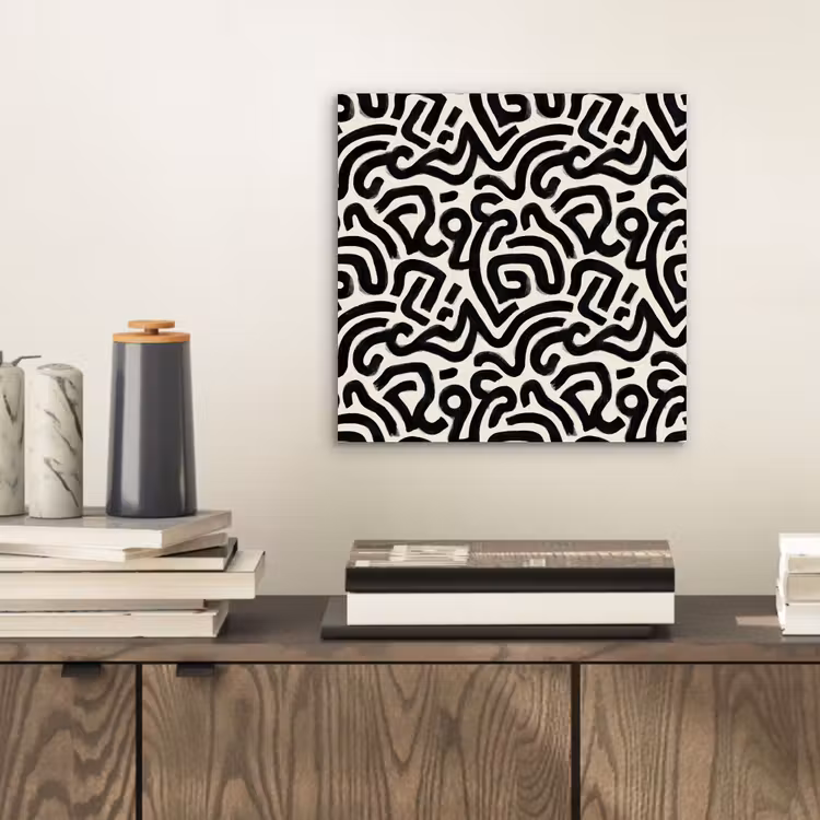 Modern - Abstract - Zwart aluminium wit klein 46 -sfeer1