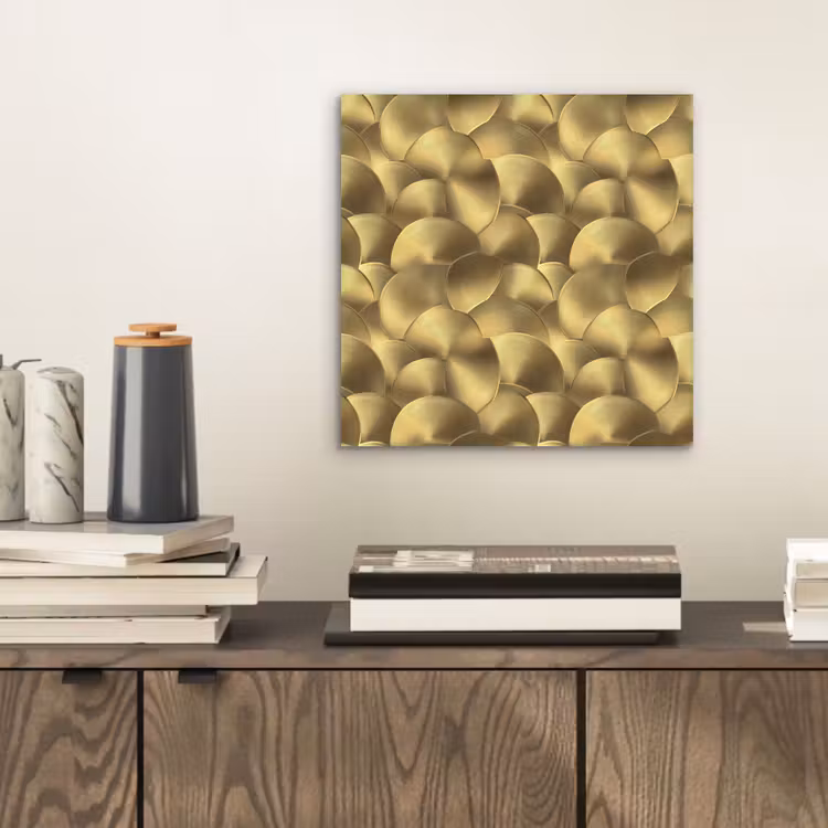 Modern - Cirkel - Goud aluminium wit klein 46 -sfeer1