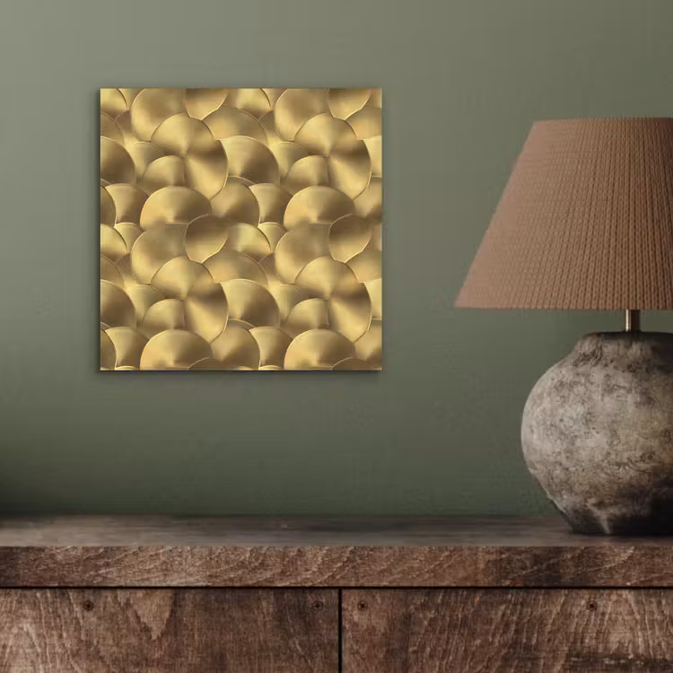 Modern - Cirkel - Goud aluminium wit klein 46 -sfeer2