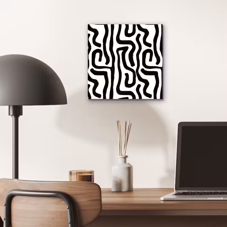 Modern - Lijnen - Zwart aluminium wit klein 46 -sfeer5