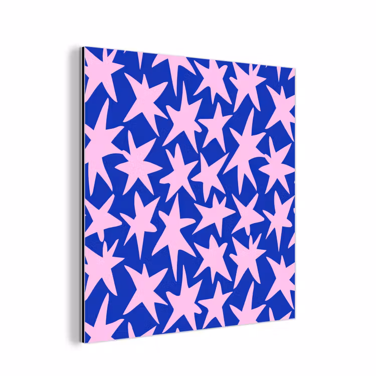 Modern - Sterren - Blauw aluminium wit klein 46 -3d
