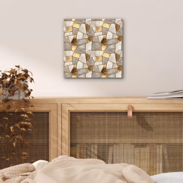 Mozaïek - Marmer - Goud aluminium wit klein 46 -sfeer3