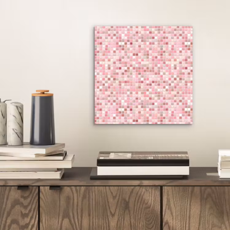 Mozaïek - Patroon - Roze aluminium wit klein 46 -sfeer1