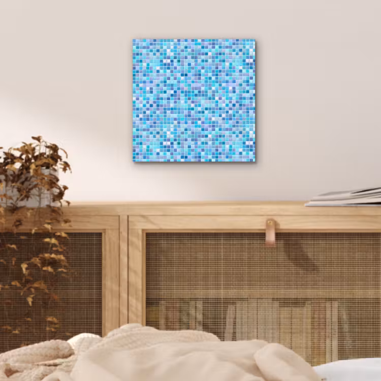 Mozaïek - Patroon - Turquoise aluminium wit klein 46 -sfeer3