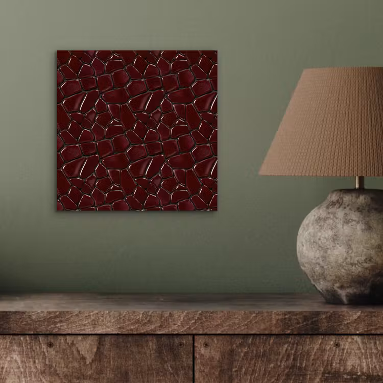 Mozaïek - Tegel - Bordeauxrood aluminium wit klein 46 -sfeer2