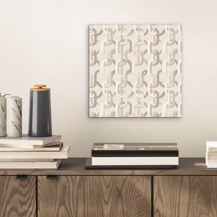 Motief - Abstract - Beige aluminium wit klein 46 -sfeer1