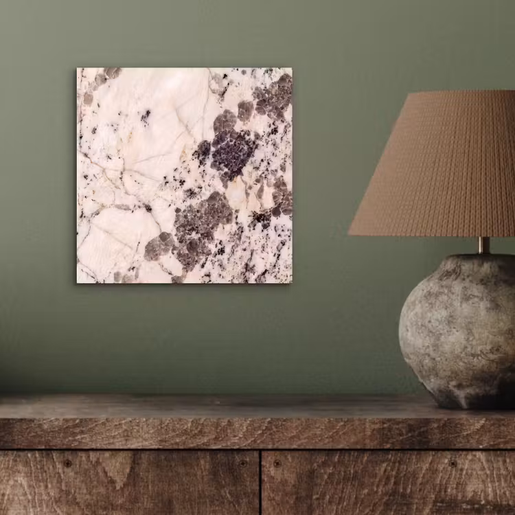 Natuursteen - Patroon - Abstract - Beige - Grijs aluminium wit klein -sfeer2