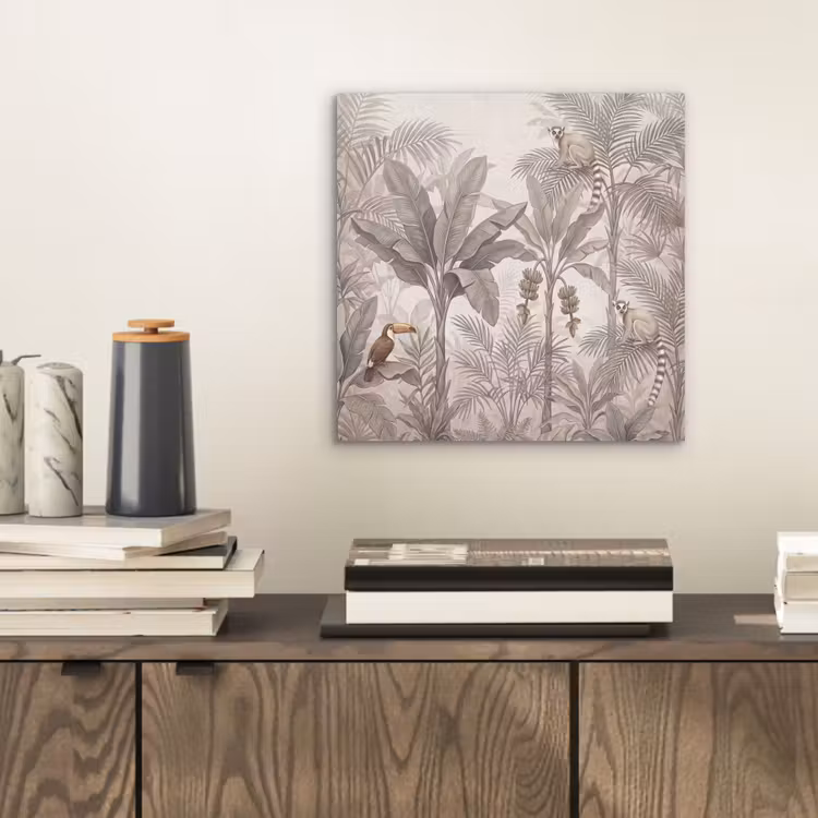 Natuur - Jungle - Ringstaartmaki - Bruin aluminium wit klein -sfeer1