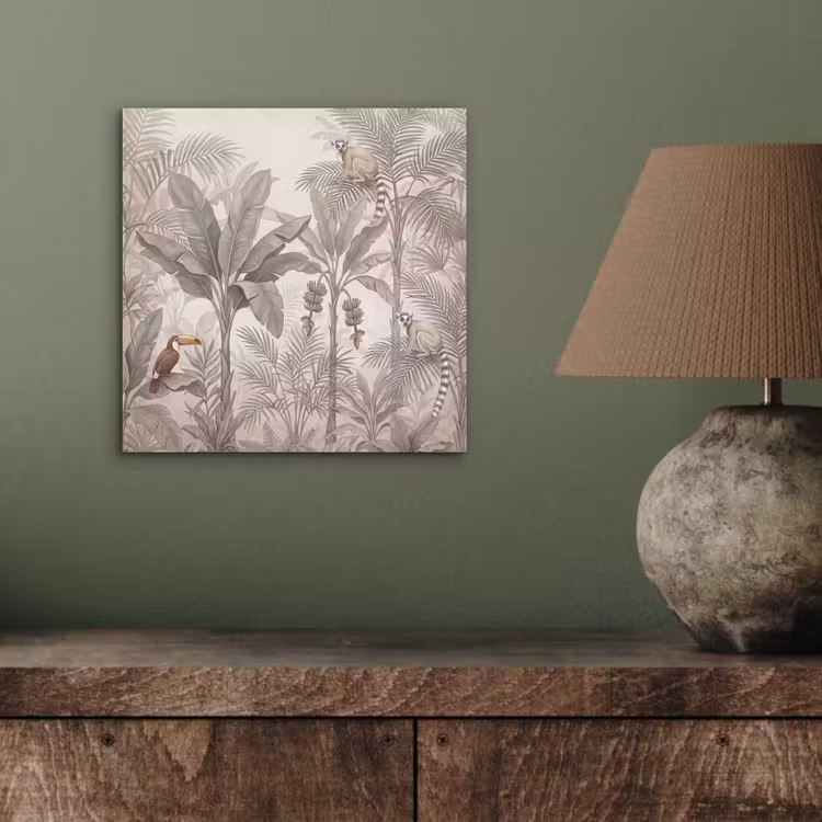 Natuur - Jungle - Ringstaartmaki - Bruin aluminium wit klein -sfeer2