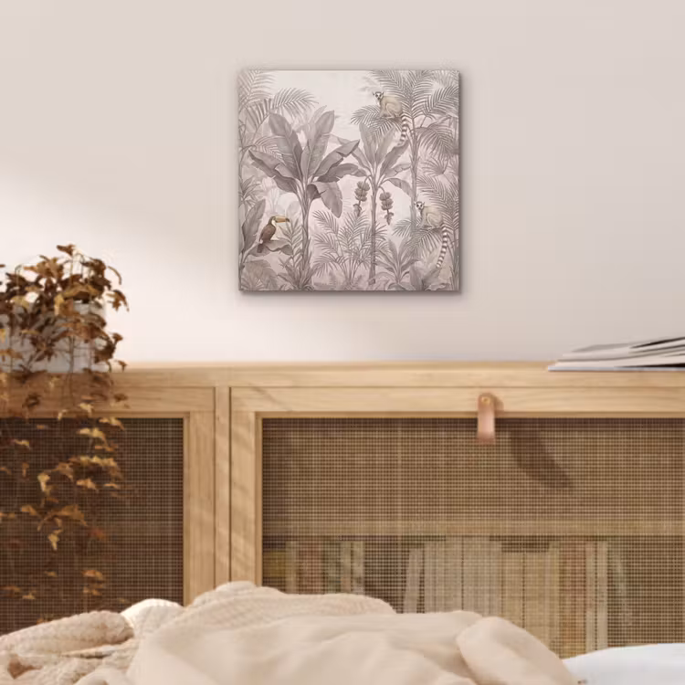 Natuur - Jungle - Ringstaartmaki - Bruin aluminium wit klein -sfeer3