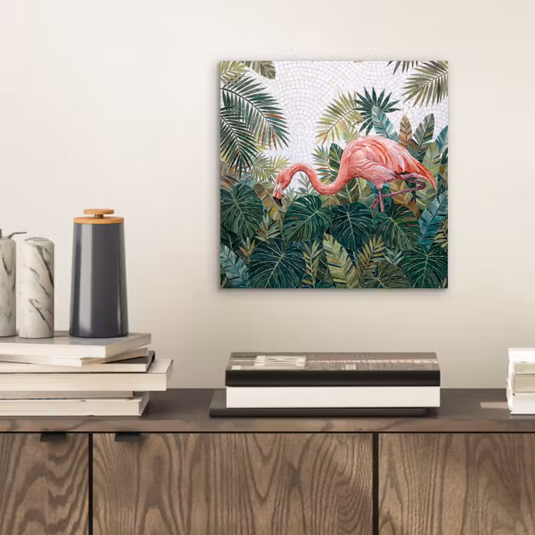 Natuur - Bladeren - Abstract - Groen - Vogel aluminium wit klein -sfeer1