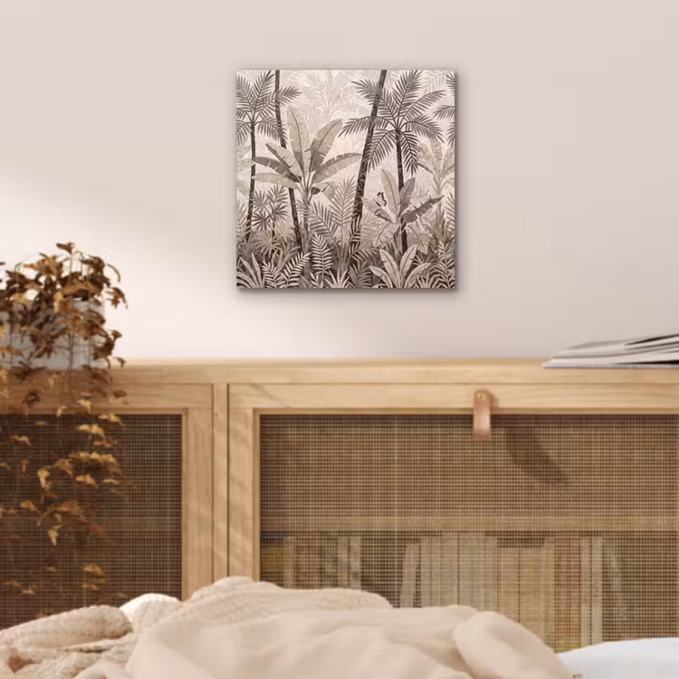 Natuur - Bladeren - Landschap - Mozaïek - Beige aluminium wit klein -sfeer3