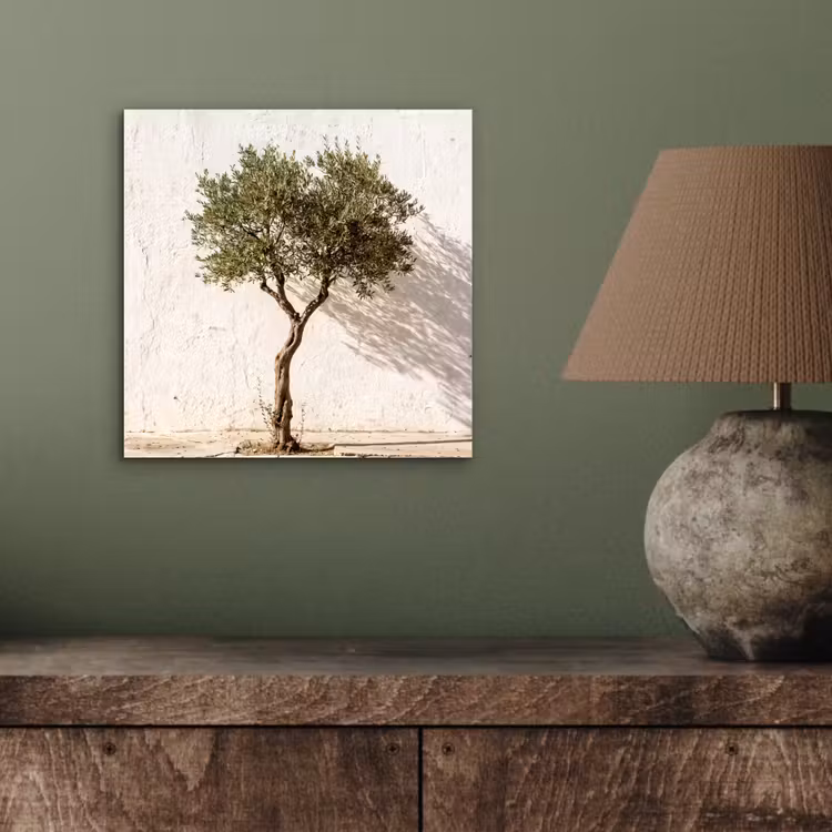 aluminium wall art - Olive Tree - Wall - White - Olijfboom - muur - wit aluminium wit klein