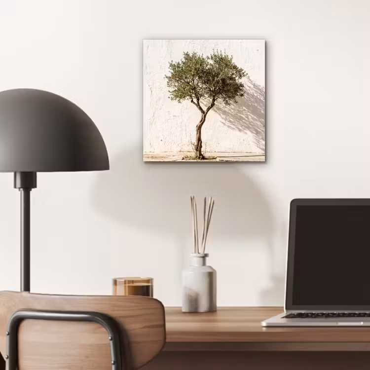 aluminium wall art - Olive Tree - Wall - White - Olijfboom - muur - wit aluminium wit klein