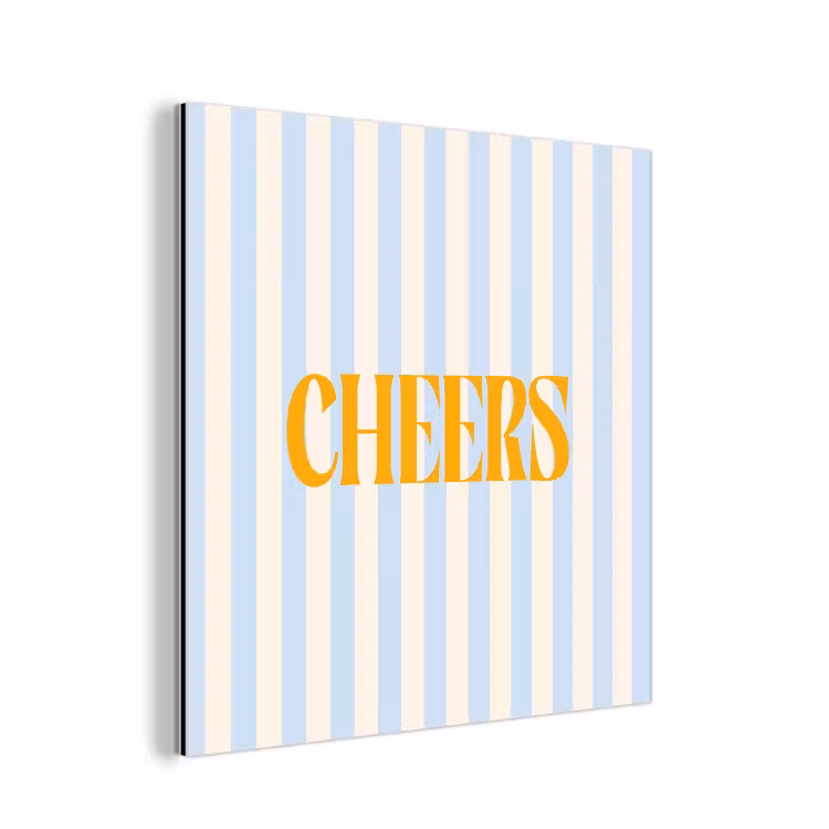 Oranje - Blauw - Strepen - Cheers aluminium wit klein -3d