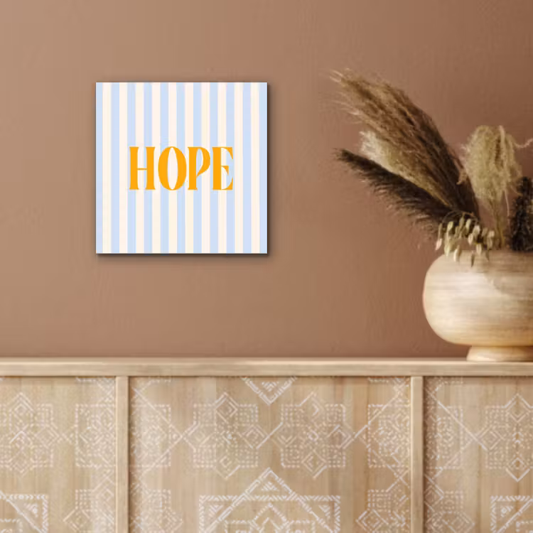 Oranje - Blauw - Strepen - Hope aluminium wit klein -sfeer4