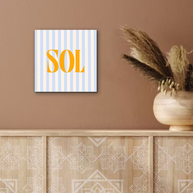 Oranje - Blauw - Strepen - Sol aluminium wit klein -sfeer4