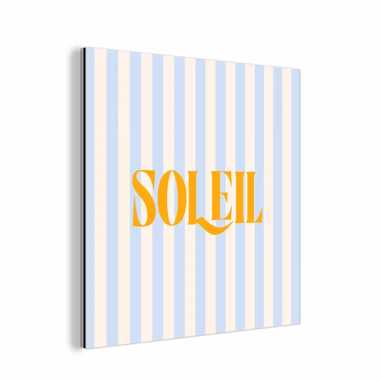 Oranje - Blauw - Strepen - Soleil aluminium wit klein -3d