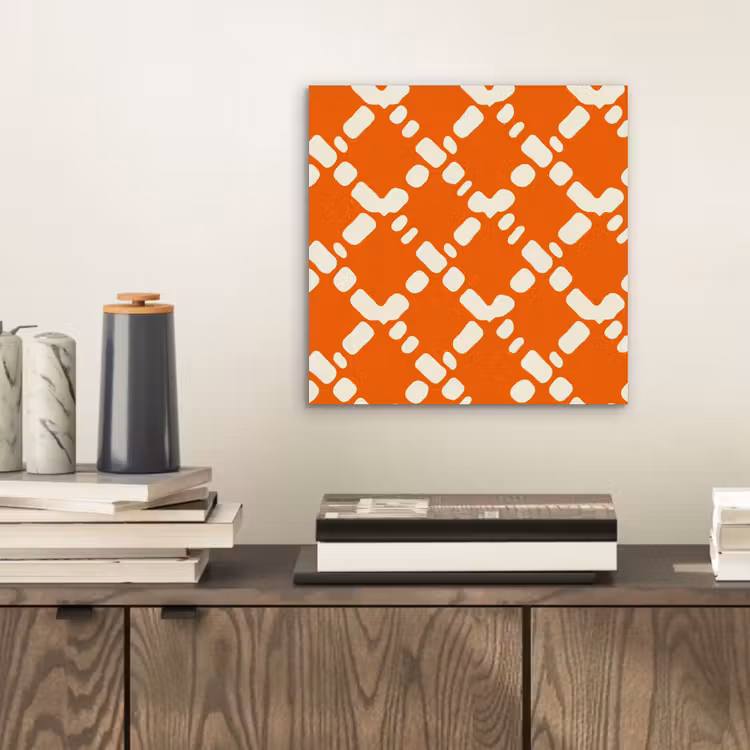 Oranje - Ruitpatroon - Wit aluminium wit klein 46 -sfeer1