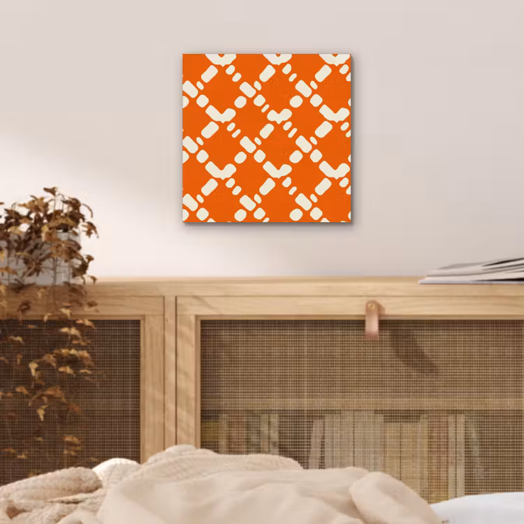 Oranje - Ruitpatroon - Wit aluminium wit klein 46 -sfeer3