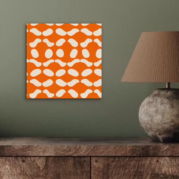 Oranje - Organische vormen - Wit aluminium wit klein 46 -sfeer2
