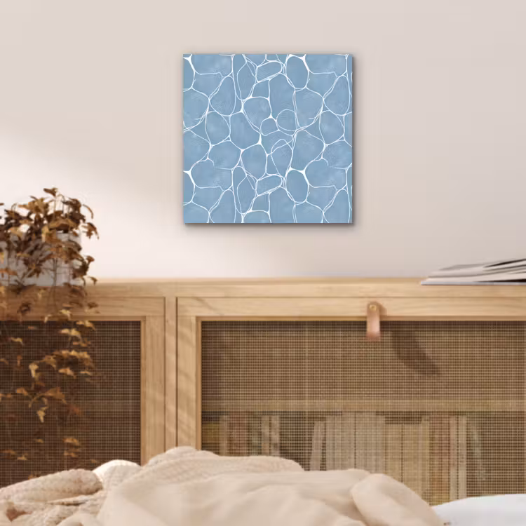 Organisch - Patroon - Blauw aluminium wit klein 46 -sfeer3