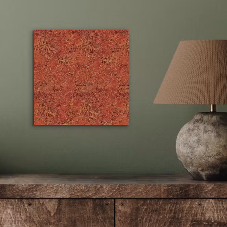 Oosters - Bloemen - Terracotta aluminium wit klein 46 -sfeer2