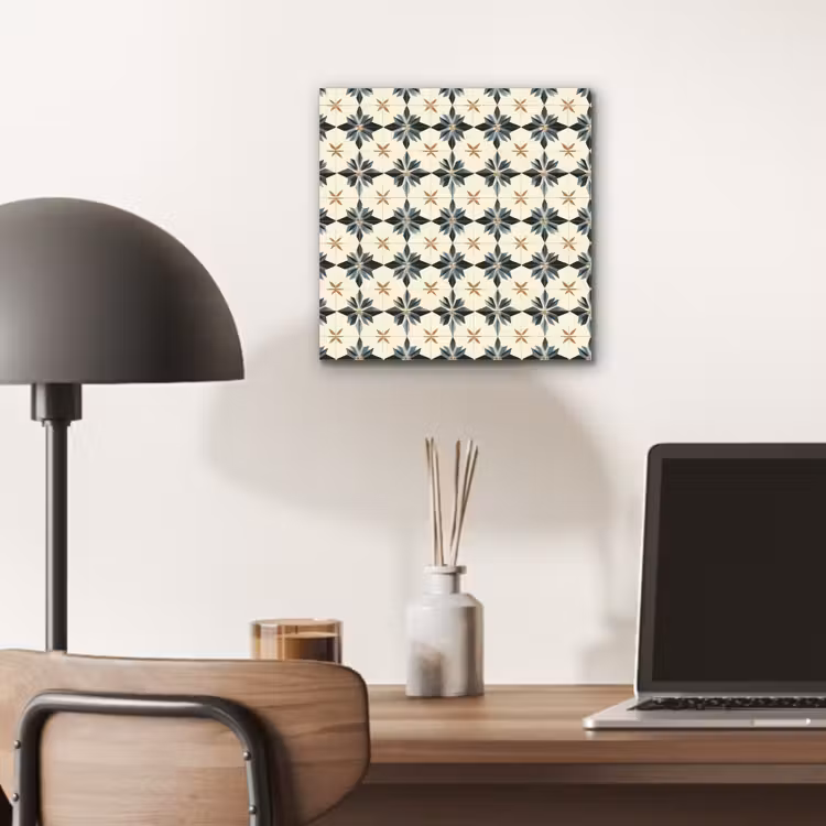 Sierlijk - Ornament - Blauw aluminium wit klein 46 -sfeer5