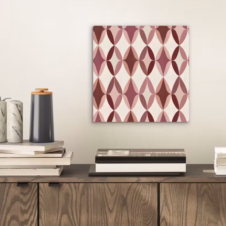 Ovaal - Textuur - Roze aluminium wit klein 46 -sfeer1