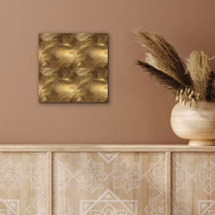 Palm - Waaier - Goud aluminium wit klein 46 -sfeer4