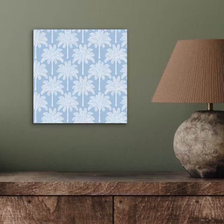 Palmboom - Modern - Blauw aluminium wit klein 46 -sfeer2