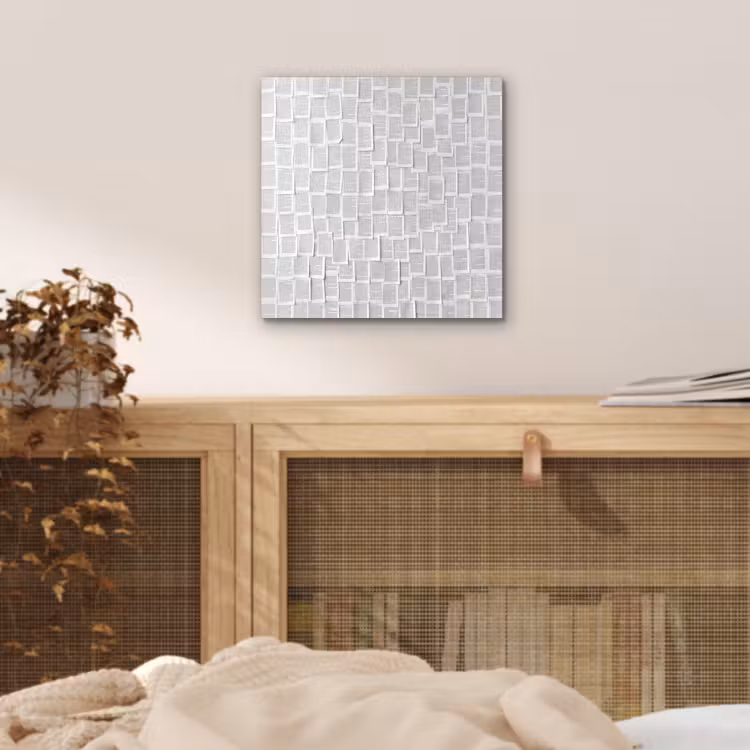 Papier - Overlappend - Textuur - Modern - Wit aluminium wit klein -sfeer3