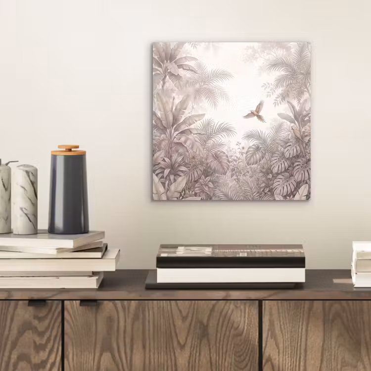 Papagaai - Jungle - Tropisch aluminium wit klein -sfeer1