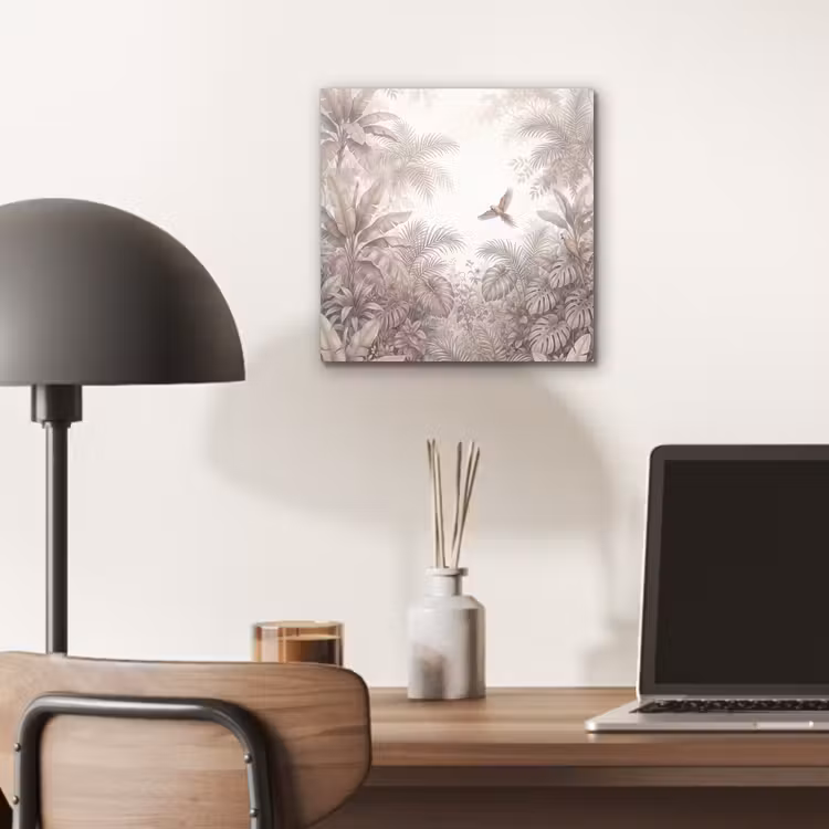 Papagaai - Jungle - Tropisch aluminium wit klein -sfeer5