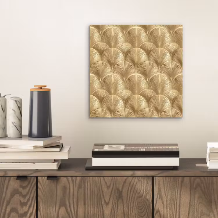 Patroon - Waaier - Goud aluminium wit klein 46 -sfeer1