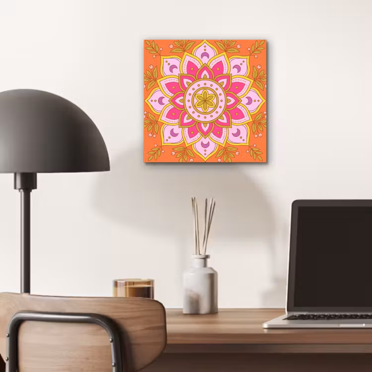Patroon - Bloemmotief - Decoratie - Abstract - Roze aluminium wit klein -sfeer5