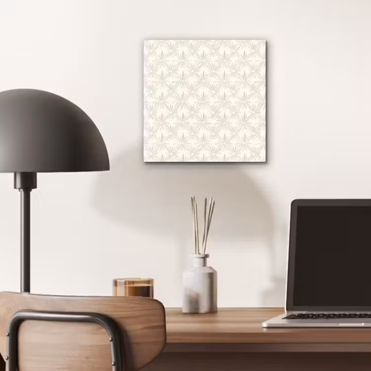 Patroon - Bloemen - Beige aluminium wit klein 46 -sfeer5