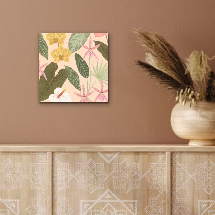 Patroon - Bloemen - Kleurrijk aluminium wit klein -sfeer4