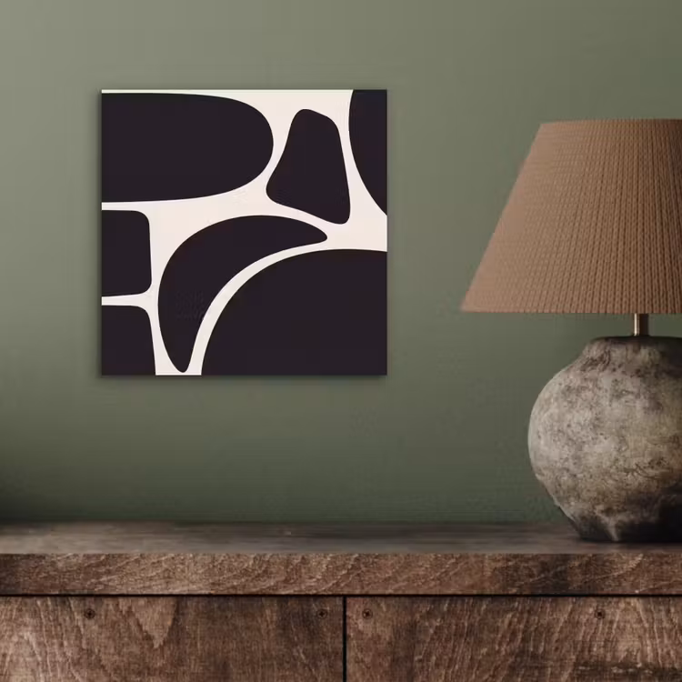 aluminium wall art - Pattern - Organic - Black - Patroon - Organisch - Zwart aluminium wit klein