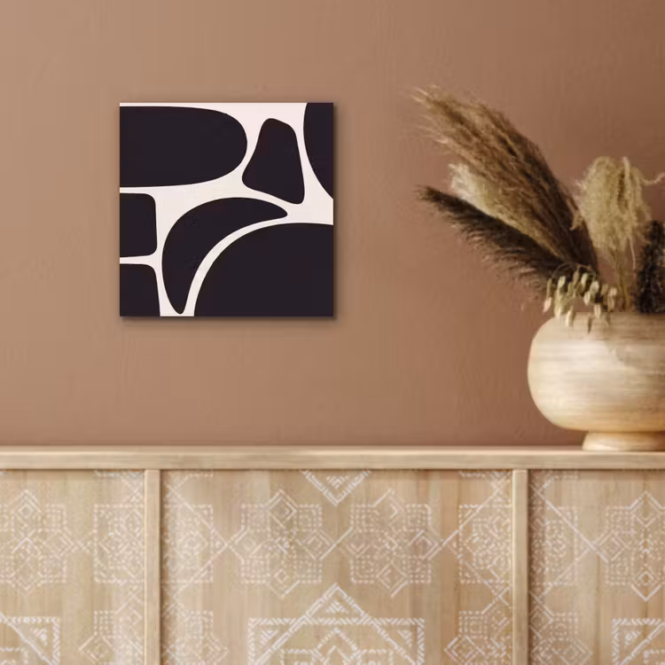 aluminium wall art - Pattern - Organic - Black - Patroon - Organisch - Zwart aluminium wit klein