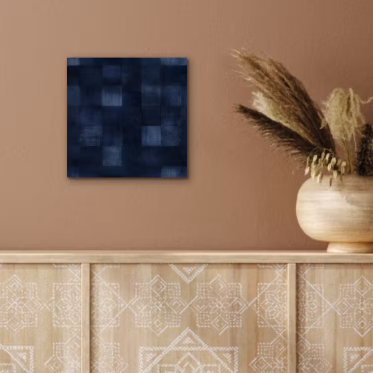 Patroon - Ruit - Marineblauw aluminium wit klein 46 -sfeer4