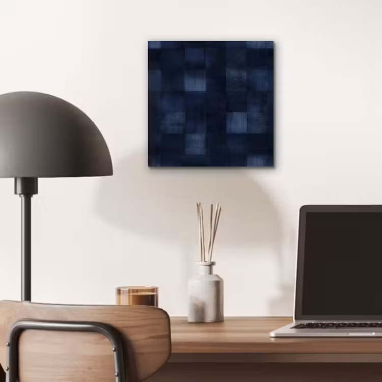 Patroon - Ruit - Marineblauw aluminium wit klein 46 -sfeer5