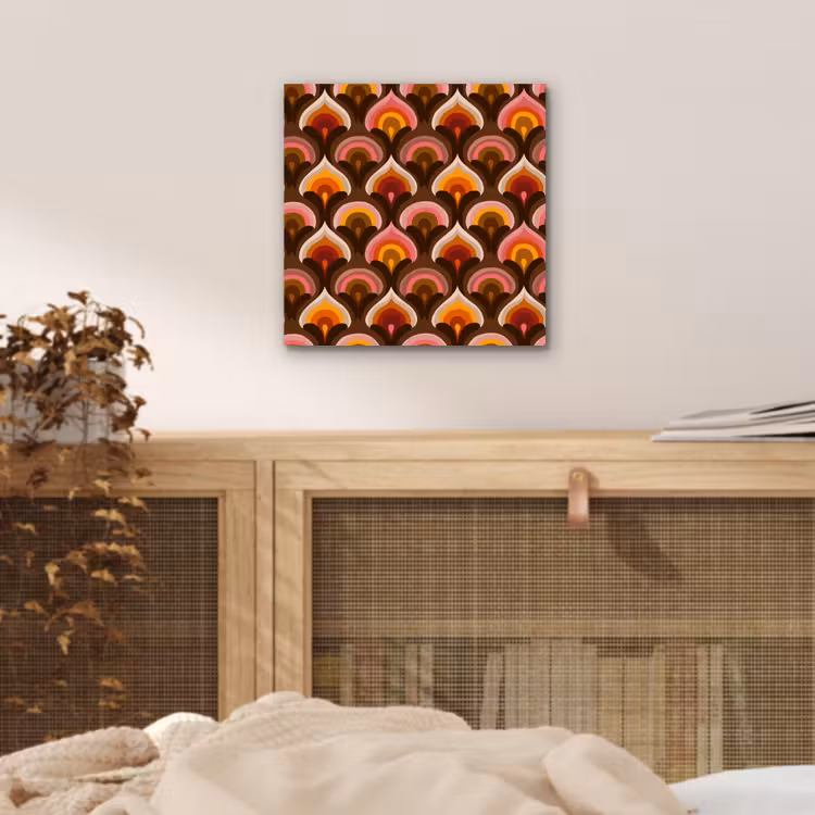 Patroon - Retro - Kleurrijk aluminium wit klein 46 -sfeer3
