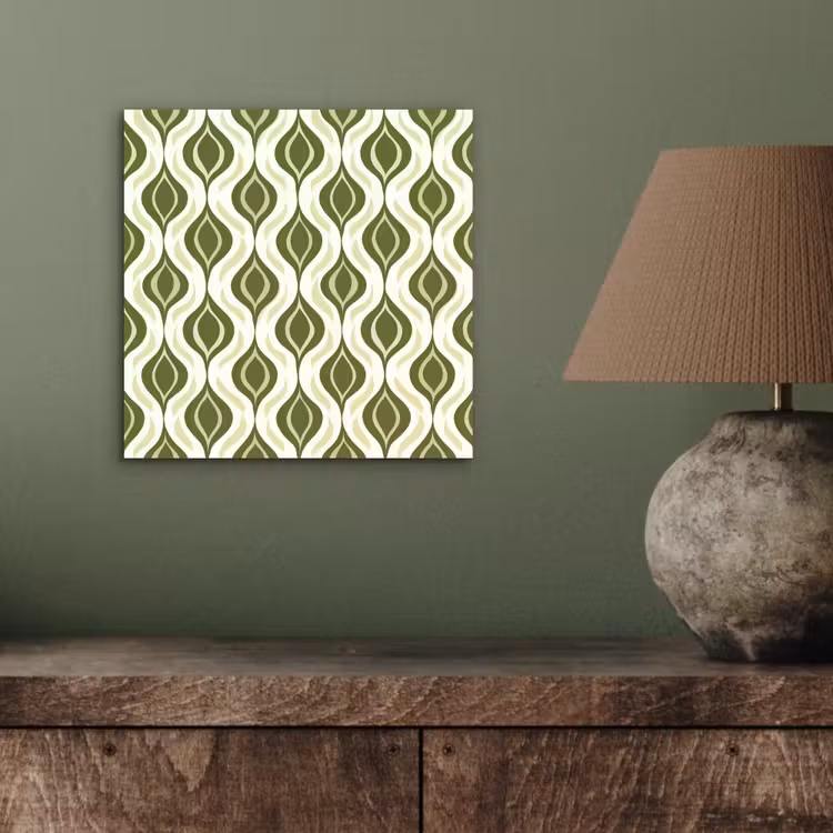 Patroon - Retro - Groen aluminium wit klein 46 -sfeer2