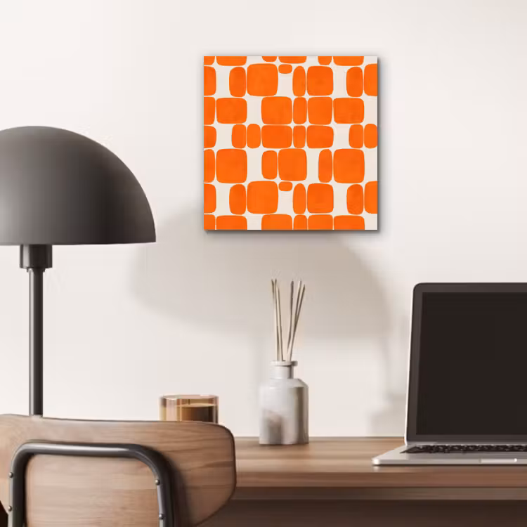 Patroon - Retro - Oranje aluminium wit klein 46 -sfeer5