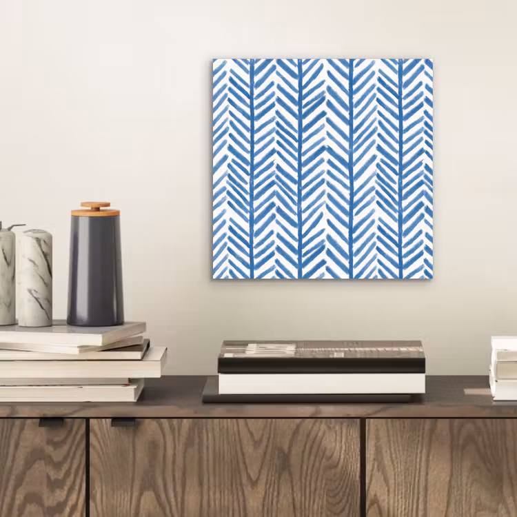 Patroon - Streep - Blauw aluminium wit klein 46 -sfeer1