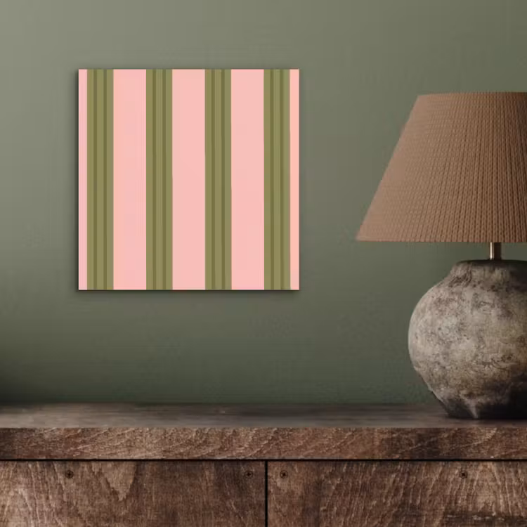 Patroon - Strepen - Abstract - Roze - Groen aluminium wit klein -sfeer2